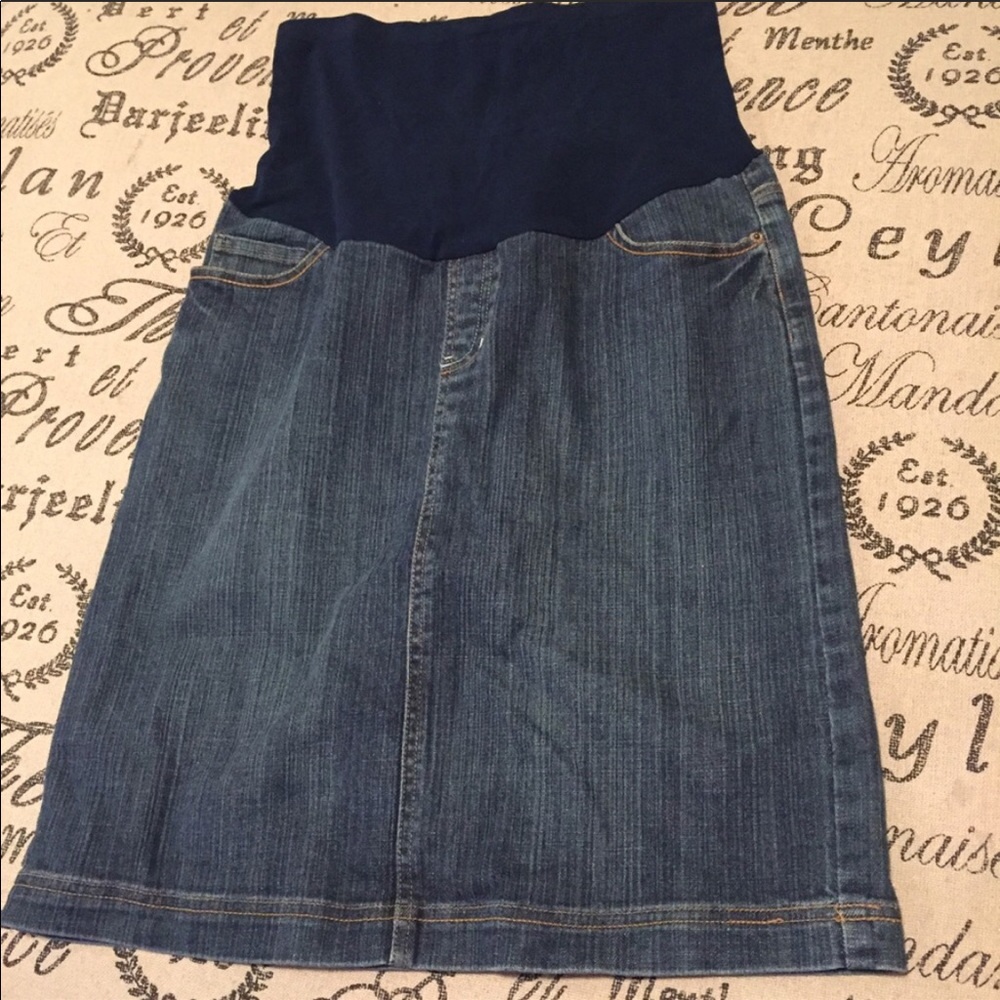 Motherhood Maternity Jean Skirt